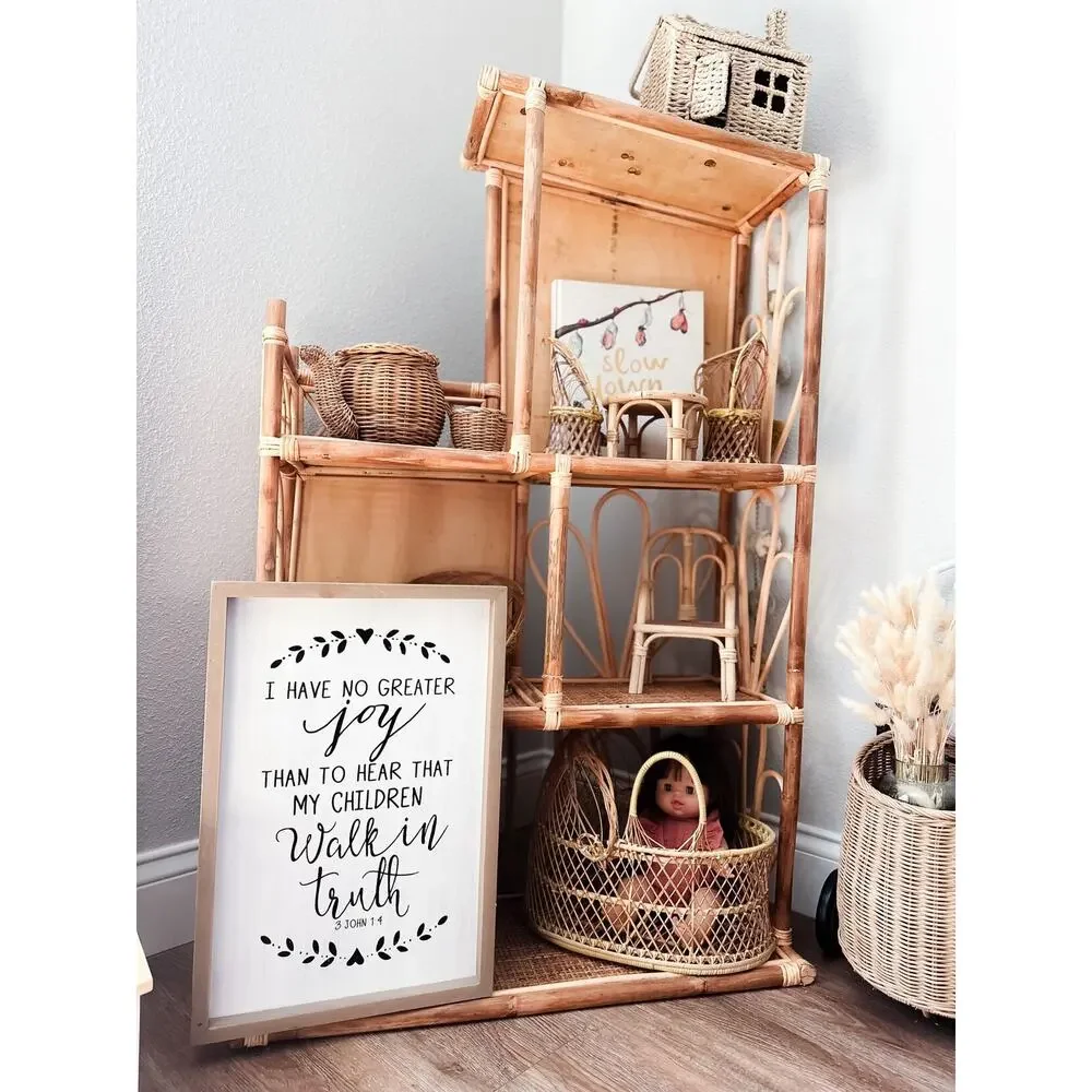 I Have No Greater Joy Framed Wall Nursery Playroom Bible Verse Sign